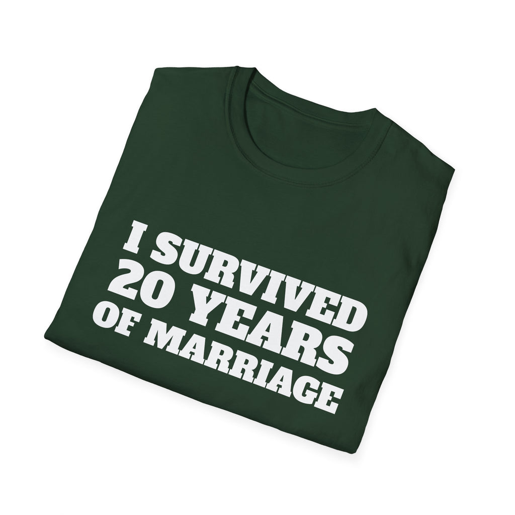 T-Shirt — "I Survived 20 Years of Marriage" Anniversary Tee