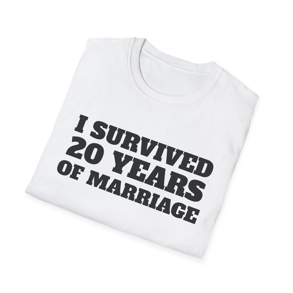 T-Shirt — "I Survived 20 Years of Marriage" Anniversary Tee