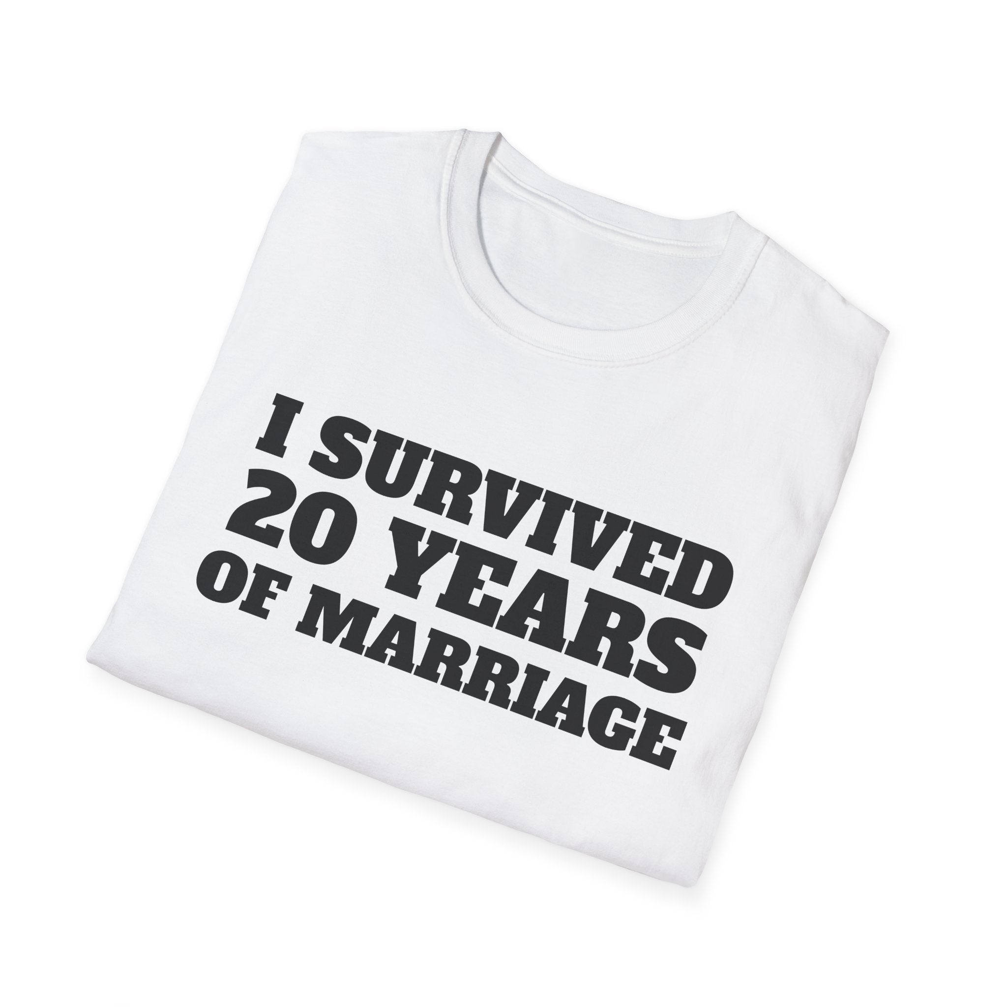T-Shirt — "I Survived 20 Years of Marriage" Anniversary Tee