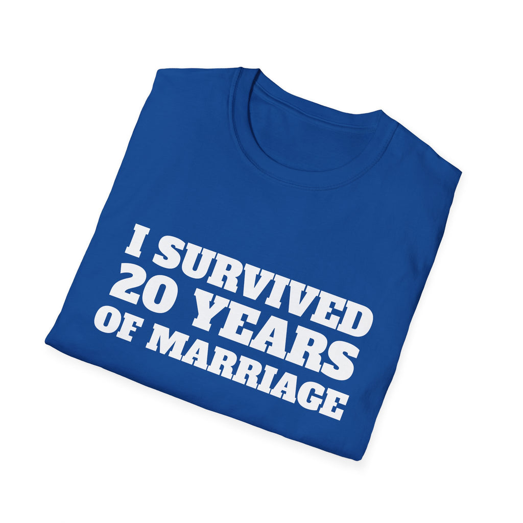 T-Shirt — "I Survived 20 Years of Marriage" Anniversary Tee