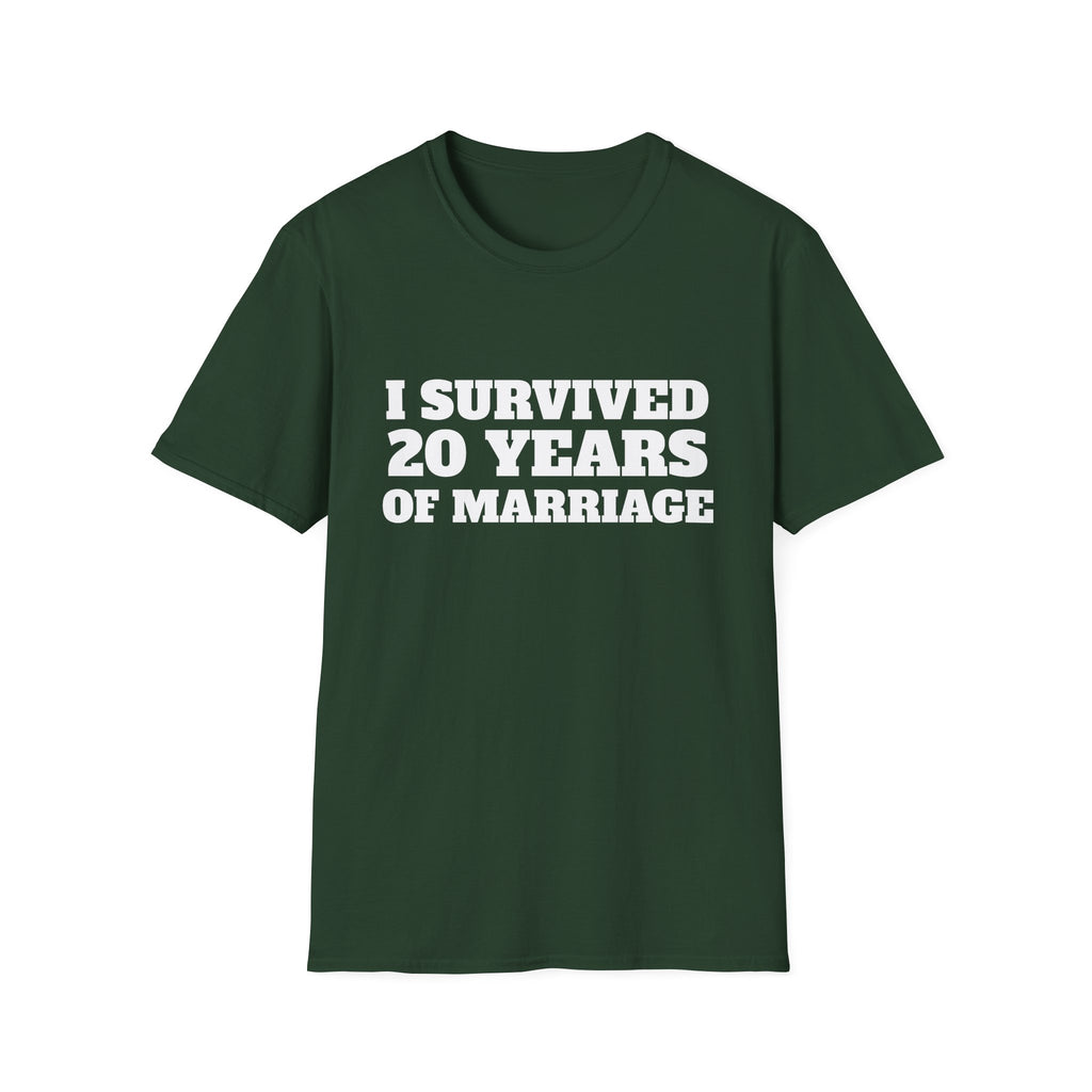 T-Shirt — "I Survived 20 Years of Marriage" Anniversary Tee