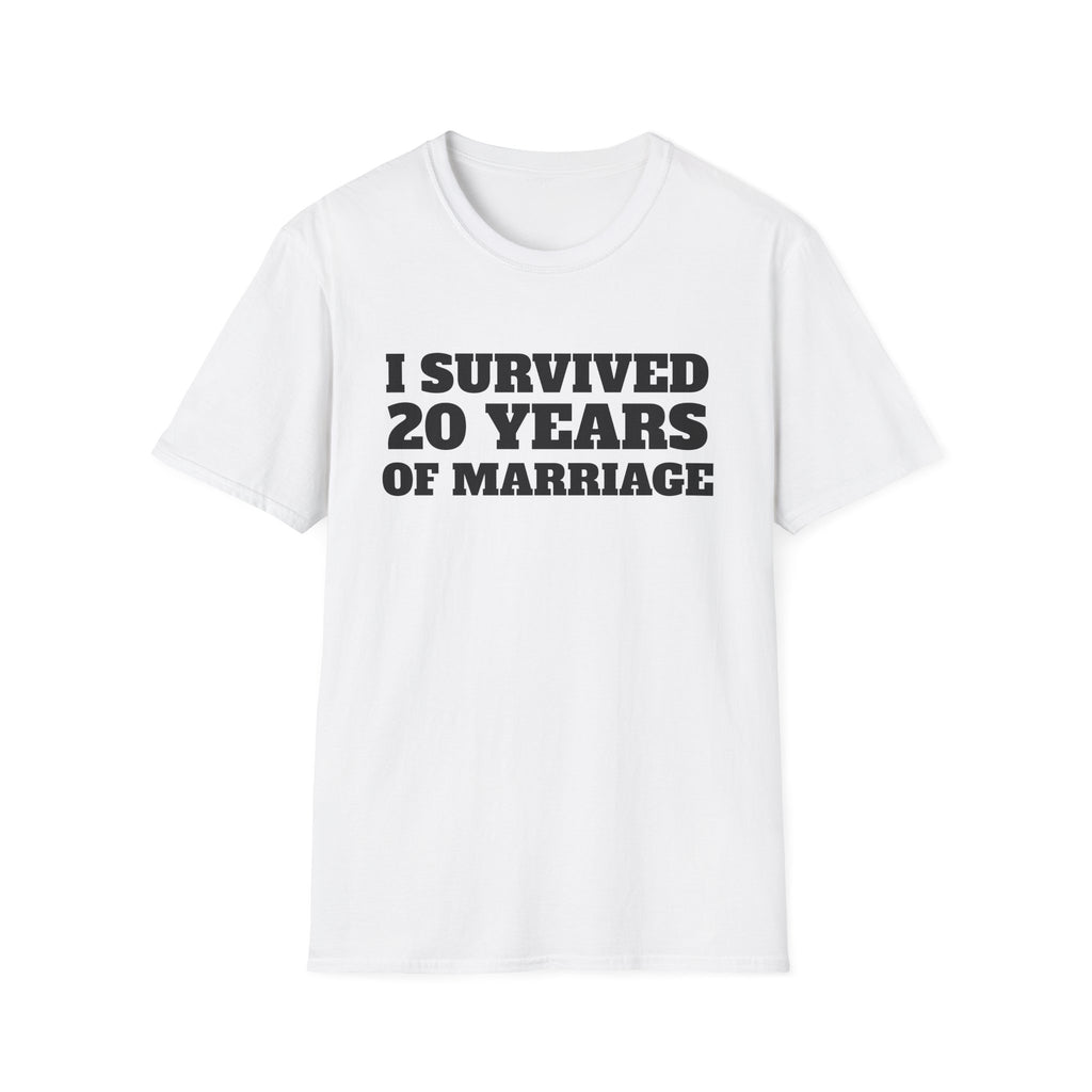 T-Shirt — "I Survived 20 Years of Marriage" Anniversary Tee