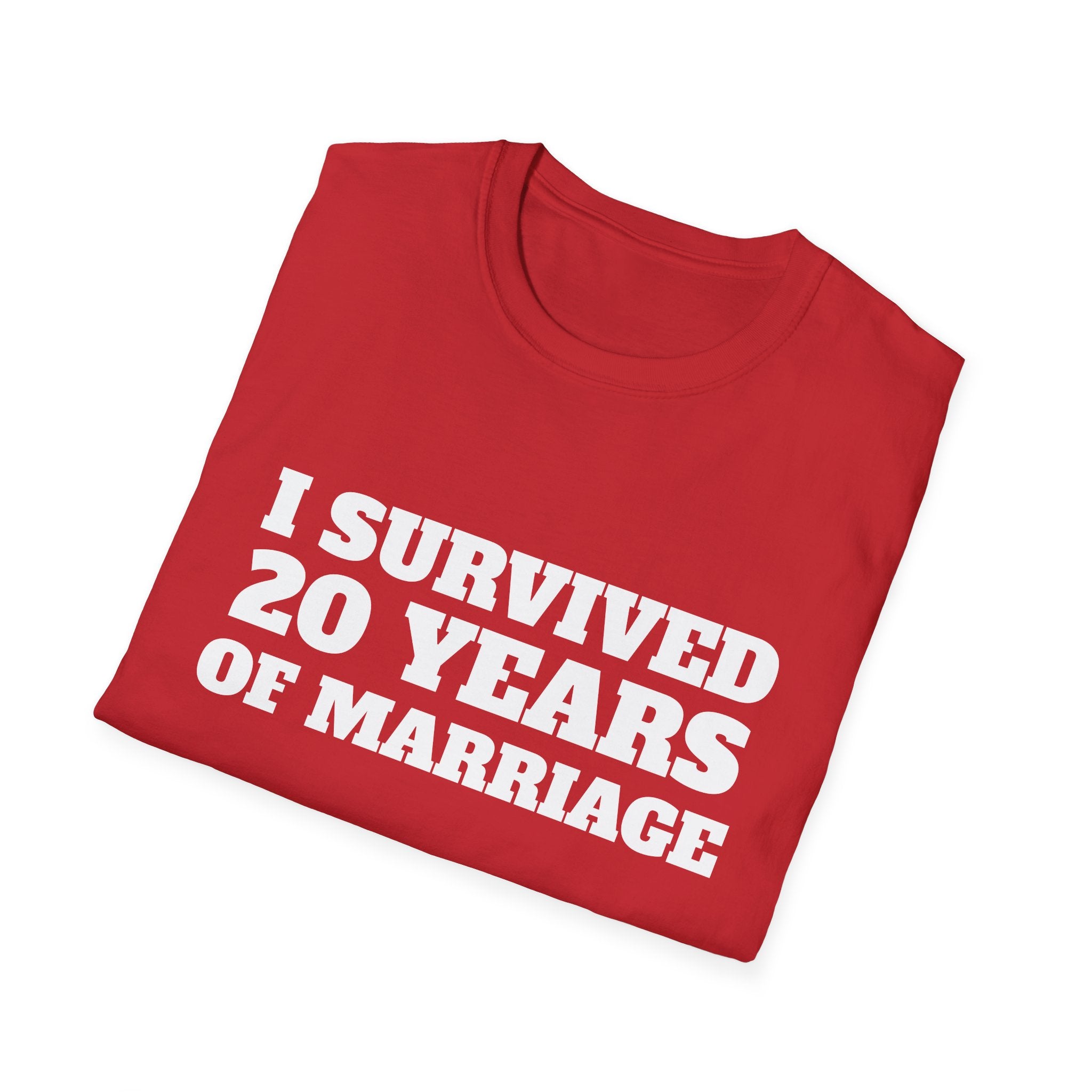 T-Shirt — "I Survived 20 Years of Marriage" Anniversary Tee