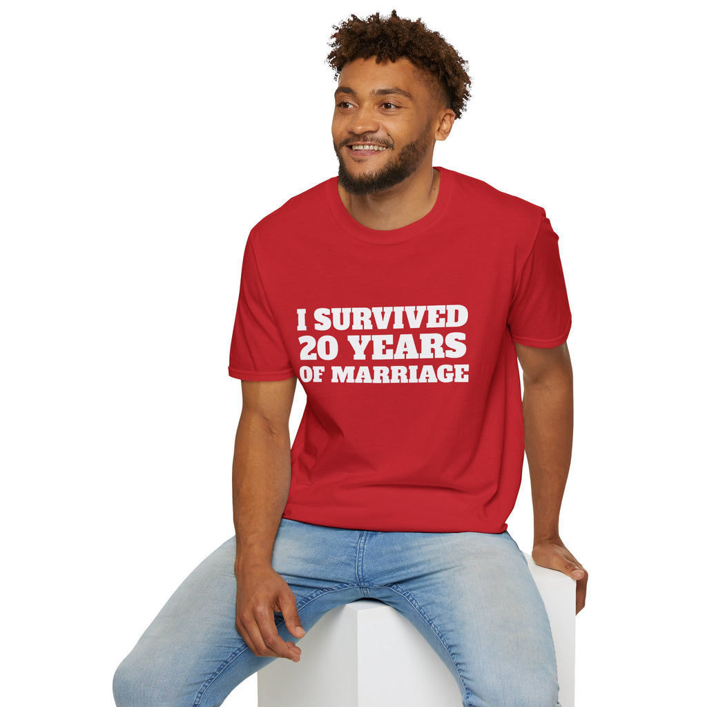 T-Shirt — "I Survived 20 Years of Marriage" Anniversary Tee