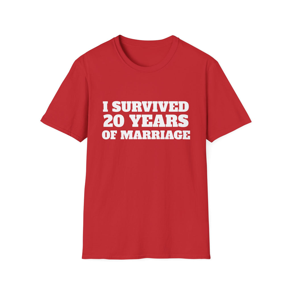 T-Shirt — "I Survived 20 Years of Marriage" Anniversary Tee