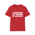 T-Shirt — "I Survived 20 Years of Marriage" Anniversary Tee